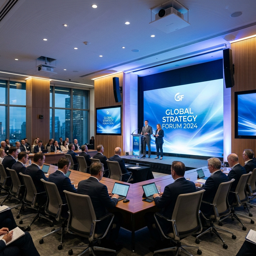Evento corporativo con equipo premium