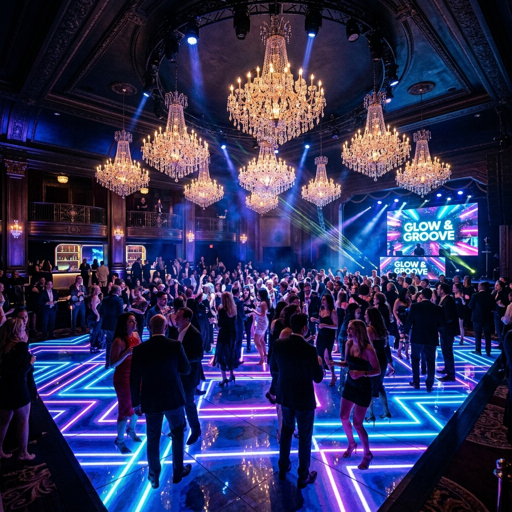 Evento social premium con iluminación LED